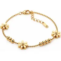 Trend Armband - Goudkleurig- verguld - dames - Vrouwen - feest sieraden - verjaardag cadeau - cadeau - vakantie