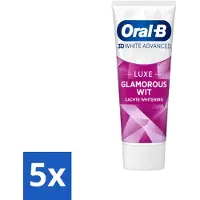 Oral-B 5 x - 3D White Advanced – Tandpasta – Luxe – Glamorous White – 75 ml - Voordeelverpakking - 5 stuks