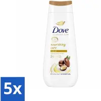 Dove 5 x Douchecrème - Nourishing Care - Arganolie - 225 ml - Voordeelverpakking - 5 stuks