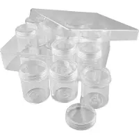 Creativ Company opbergdoos met 12 potten 35 ml polypropeen 13 delig