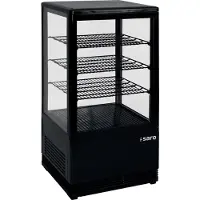 Saro SC 70 Mini convectie koelvitrine - vrijstaand - zwart