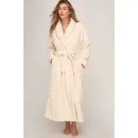 Hunkemoller Badjas Jacqueared Fleece Wit Dames | Maat: M/L