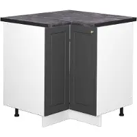 Vicco Hoekkast Fame-Line Anthrazit-Gold Landhaus 80.5 cm , WB Antraciet, Model 46834