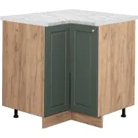 Vicco Hoekkast Fame-Line Groen-Goud Landhuis 80.5 cm , WB Marmer, Model 45597