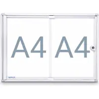 MAUL Extraslim binnenvitrine 2 x A4 aluminium