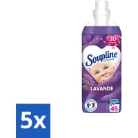 Soupline 5 x - Wasverzachter - Lavendel - 45 Wasbeurten - 1L - Voordeelverpakking - 5 stuks