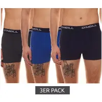 O'Neill Heren boxershorts trunks 900003 effen blauw 3-pack
