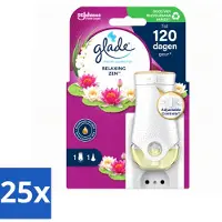 Glade 25 x - Houder Elektrische Olie - Relaxing Zen - Voordeelverpakking - 25 stuks
