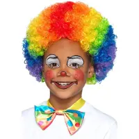 Smiffys - Clown Pruik Kinderen - Regenboog