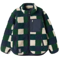 Liewood Fleece Jas - Teddy - Nolan - MEGA Check/Helder Garden - - 11 jaar (146) - Fleece Jassen