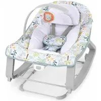 Ingenuity Keep Cozy 3-in-1 Baby Rocker - Tropical Rainbow - 3 Positions: Arch with Removable Toys, Up to 18 kg