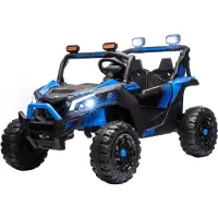 AIYAPLAY Kids Electric UTV-Metall, Kunststoff-121L x 79B x 77H cm-Blau