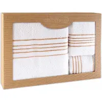 Darymex Premium - Handdoekenset - 3-delig (30x50, 50x90 & 70x140) - 100% Katoen - Wit in Luxe Cadeaudoos