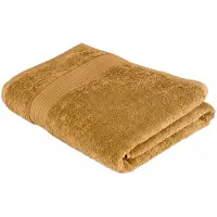 Tiseco Home Studio - Badlaken EDEN - 100% bio katoen - 500 g/m2 - met ophanglus - bio katoen - superzacht en zeer absorberend - 70x140 cm - Donkergeel