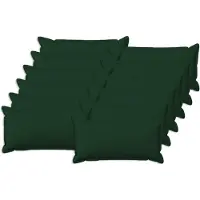 vidaXL Kussensloop 12 st HOUTEN Donkergroen 40 x 80 cm Faux Linnen