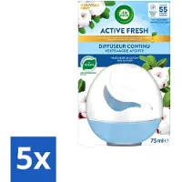 Air Wick 5 x – Luchtverfrisser – Deco Sphere Katoen – 75 ml - Voordeelverpakking - 5 stuks