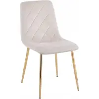 FurniTex K6-FX (G) Serie - Eetkamerstoel - Beige - Fluwelen Bekleding Riviera 06