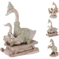 Nampook Goose 15 cm 3ass Champagne kerst