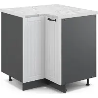 Vicco Hoekkast Fame-Line Wit Landhuis 80.5 cm , WB Marmer, Model 46099