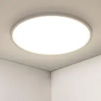 COMELY Osairous LED plafondlamp, Ø40cm, 36W, platte, ronde plafondlamp, IP44, waterdicht