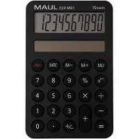 MAUL ECO MD 1 Zakrekenmachine Zwart Aantal displayposities: 10 werkt op zonne-energie (b x h x d) 76 x 120 x 13 mm