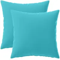 vidaXL Kussensloop 2 st HEERLEN Turquoise 45 x 45 cm Polyester
