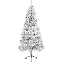 vidaXL Kunstkerstboom met kerstbal 240 cm 300 LED's Warmwit