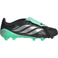 Adidas Predator League FT Gras Voetbalschoenen (FG) Kids Zwart Zilver Mintgroen