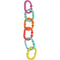 Playgro Loopy Links Schakelringen 24 Stuks - Speelgoedringen en Bijtringen - Kinderwagen Speelgoed en Kinderwagenketting - BPA-vrij Grijp- en Bijtspeelgoed - Kraamcadeau - 3 tot 36 Maanden