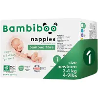 Bambiboo Newborn Luiers Maat 1 (26 stuks) - Zacht Bamboe & Navelopening