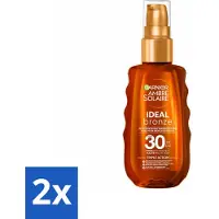 Garnier 2 x - Ambre Solaire - Zonneolie - Ideal Bronze - Optimale Bruining - SPF 30 - 150 ml - Zonnebrandolie - Zonnebescherming - Bruining - Spf 30 - Ambre Solaire