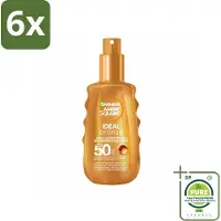 Garnier - Ambre Solaire - Beschermende Mist - Ideal Bronze - SPF 50+ - 150 ml - Voordeelverpakking - 6 stuks - Zonbescherming - Zonnemelk