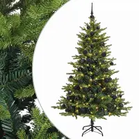 vidaXL - Kunstkerstboom - met - Ballen - 240 - cm - 300 - LED's - Warmwit