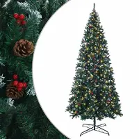 vidaXL - Kunstmatige - Hinged - Kerstboom - 500 - cm - 900 - LED's - Warmwit