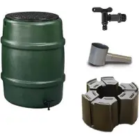 Harcostar Regenton voordeelset: 114liter groen + standaard + vulautomaat 70/80mm