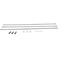 Zipp Cx-ray Straight Pull External With Titanium Washers 3 Units Spokes Zwart 280 mm