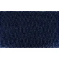 Tendance Badmat microfiber - bolletjes - blauw - 50 x 80 cm - absorberend - badkamer mat - antislip - zacht