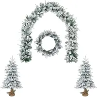 vidaXL - Mini - Kerstboom - 60 - cm - PVC - en - PE - Groen - en - Wit