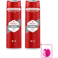 Old Spice 2 x - Original - Douchegel 3-in-1 - Reinigt, Verfrist & Verzorgt - 400 ml - Bulkverpakking - Douchegel - Douchemop - Reinigen