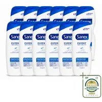 Sanex 12 x – Douchegel – Expert Skin Health Protector – 600 ml - Wasstrips - Douchegel - Huidversterkend - Huidgezond - Hydraterend - Huidbarrière