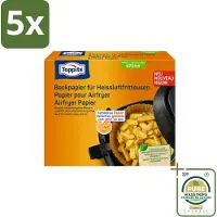 Toppits 5 x – Airfryer Papier – 20 cm – 20 Zakjes - Wasstrips - Airfryer Bakpapier - Bakpapier Airfryer - Airfryer Papier - Gezond Bakpapier - Vetabsorberend Papier