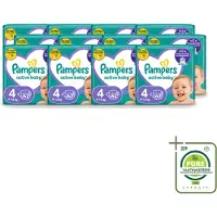 Pampers 12 x – Luiers – Active Baby Maat 4 (9-14 kg) – 62 Luiers - Grootverpakking - Vaatwasstrips - Luiers Voor Baby - Droge Luiers - Actieve Baby - Superabsorberende Luiers - Anti-lek Luiers
