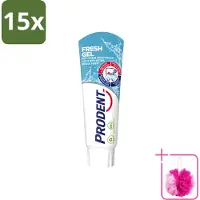 Prodent 15 x – Tandpasta – Fresh Gel – 75 ml - Bulkverpakking - Frisse mond - Douchemop - Anti-cariës