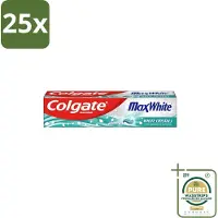 Colgate 25 x - Max White - Whitening Crystals - Tandpasta - 100ml - Grootverpakking - Tandpasta - Witte Tanden - Whitening Crystals - Tanden Witter Maken - Vlekverwijdering