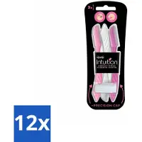 Wilkinson 12 x Intuition - Navulmesjes - Wenkbrauw Shaper - Precisie - 3 mesjes - Wenkbrauw Epileren - Wenkbrauw Shaper - Precisie Epilator - Ontharingsmesjes - Gezicht Exfoliëren