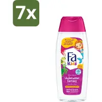 Fa 7 x – Douchegel & Shampoo – Kids Underwater Fantasy – 250 ml - Douchegel En Shampoo Voor Kinderen - Kinderhuid Reinigen - Milde Shampoo - Dermatologisch Getest - Kids Shampoo