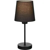 Briloner - Tafellamp - bedlamp met stoffen kap - excl. E14 - Ø14cm - zwart