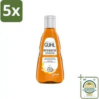 Guhl 5 x - Shampoo - Intensieve Stevigheid - 250 ml - Wasstrips - Haarversterking - Intensieve Stevigheid - Bierextract Shampoo - Volume Haar - Krachtig Haar