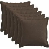 vidaXL Kussensloop 6 st HOUTEN Taupe 30 x 30 cm Faux Linnen