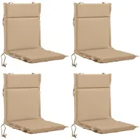 vidaXL Kussen voor lage rugstoel GEMERT 4 st 100% Polyester Zand